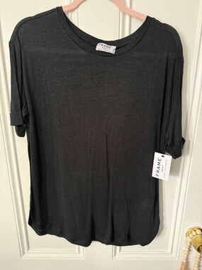 Frame Black Short Sleeve Crewneck Tee